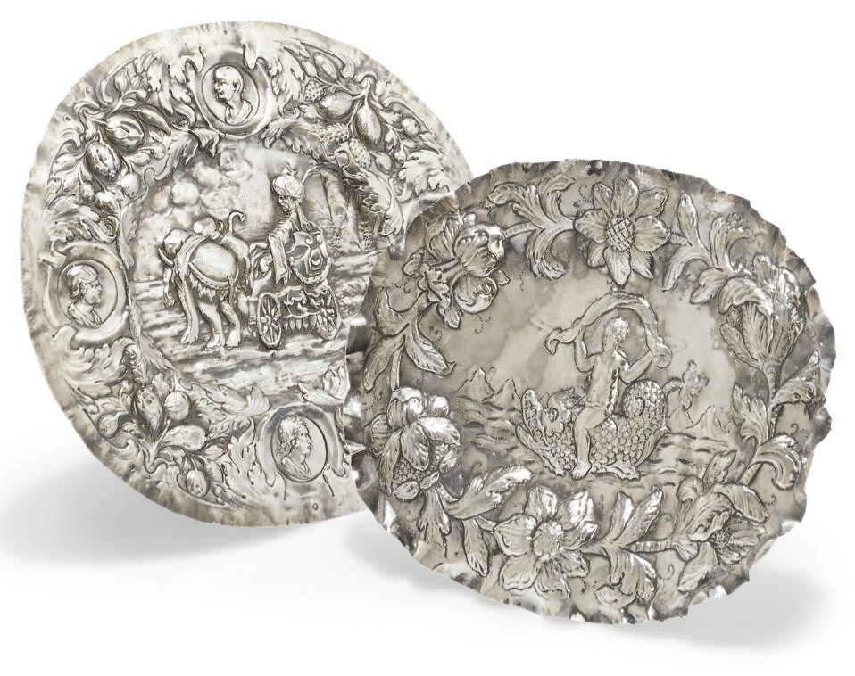 A GERMAN SILVER OVAL DISH