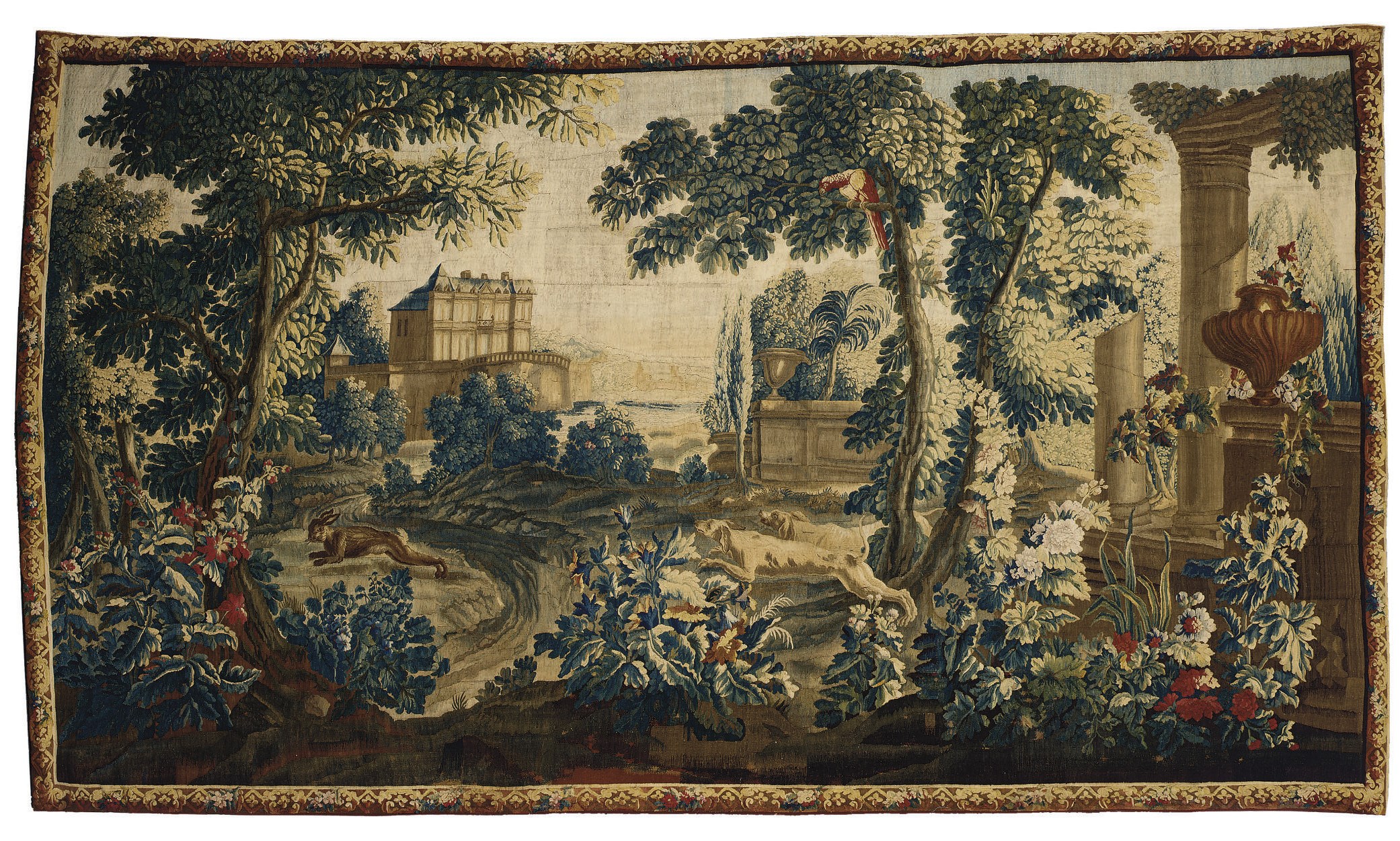 TAPISSERIE VERDURE D'EPOQUE LOUIS XV