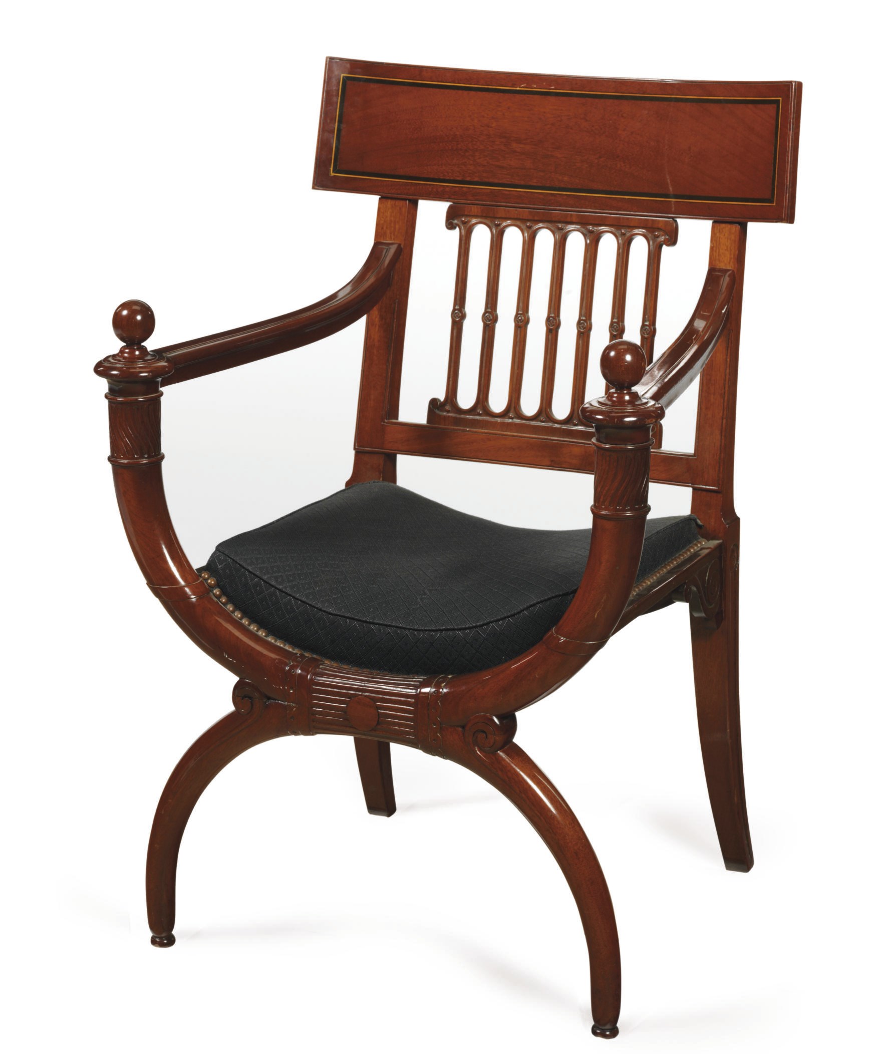 A DIRECTOIRE MAHOGANY FAUTEUIL