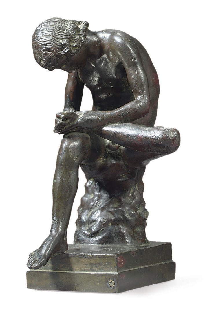 A BRONZE FIGURE OF THE SPINARIO