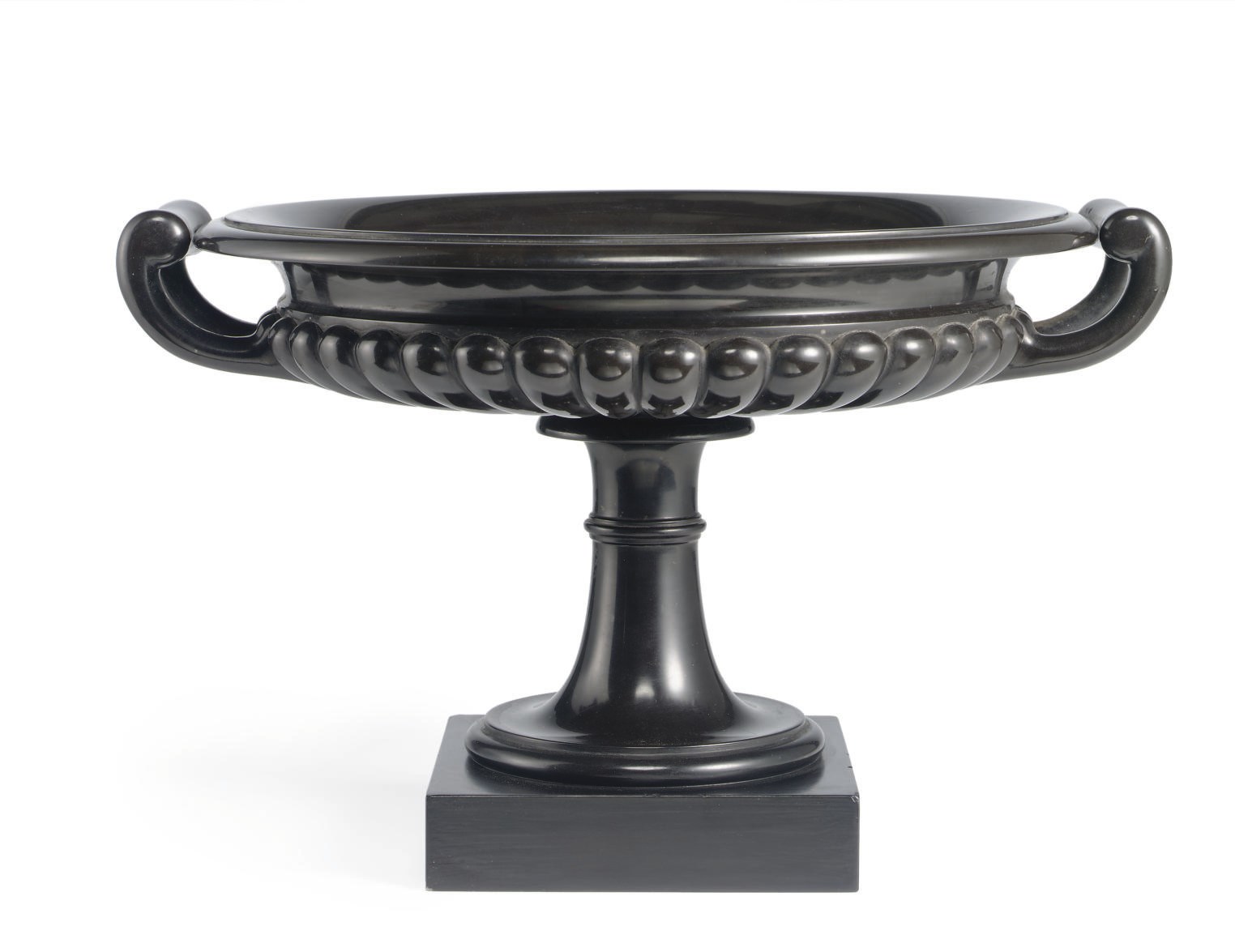 A NORTH EUROPEAN BLACK HARDSTONE TAZZA