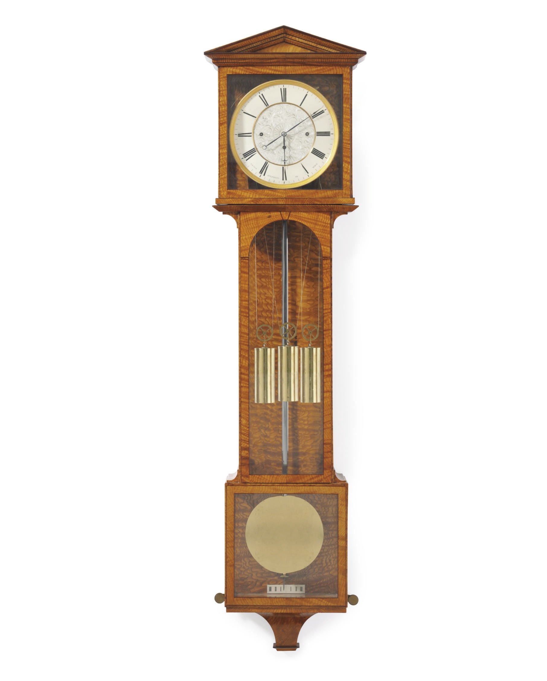 AN AUSTRIAN ASH GRAND SONNERIE LATERNDL-UHR