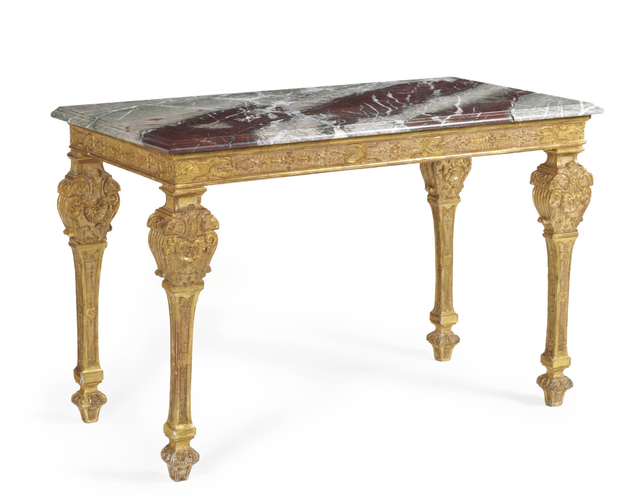 A REGENCE GILTWOOD SIDE TABLE