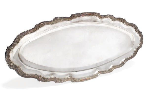 A FRENCH SILVER SALMON DISH
