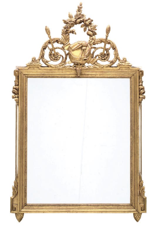 A GILTWOOD AND GESSO MIRROR