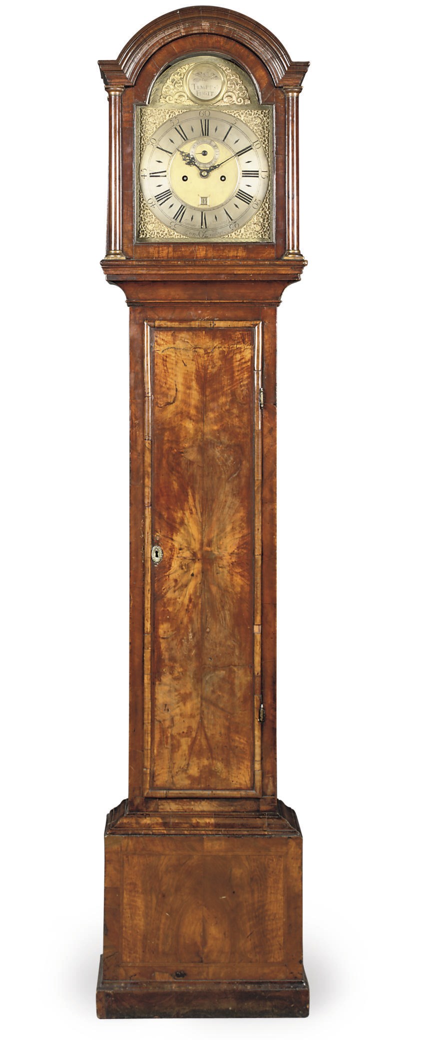 A George I walnut striking eight day longcase clock