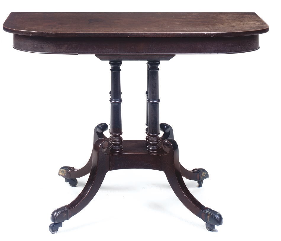 A REGENCY MAHOGANY SIDE TABLE