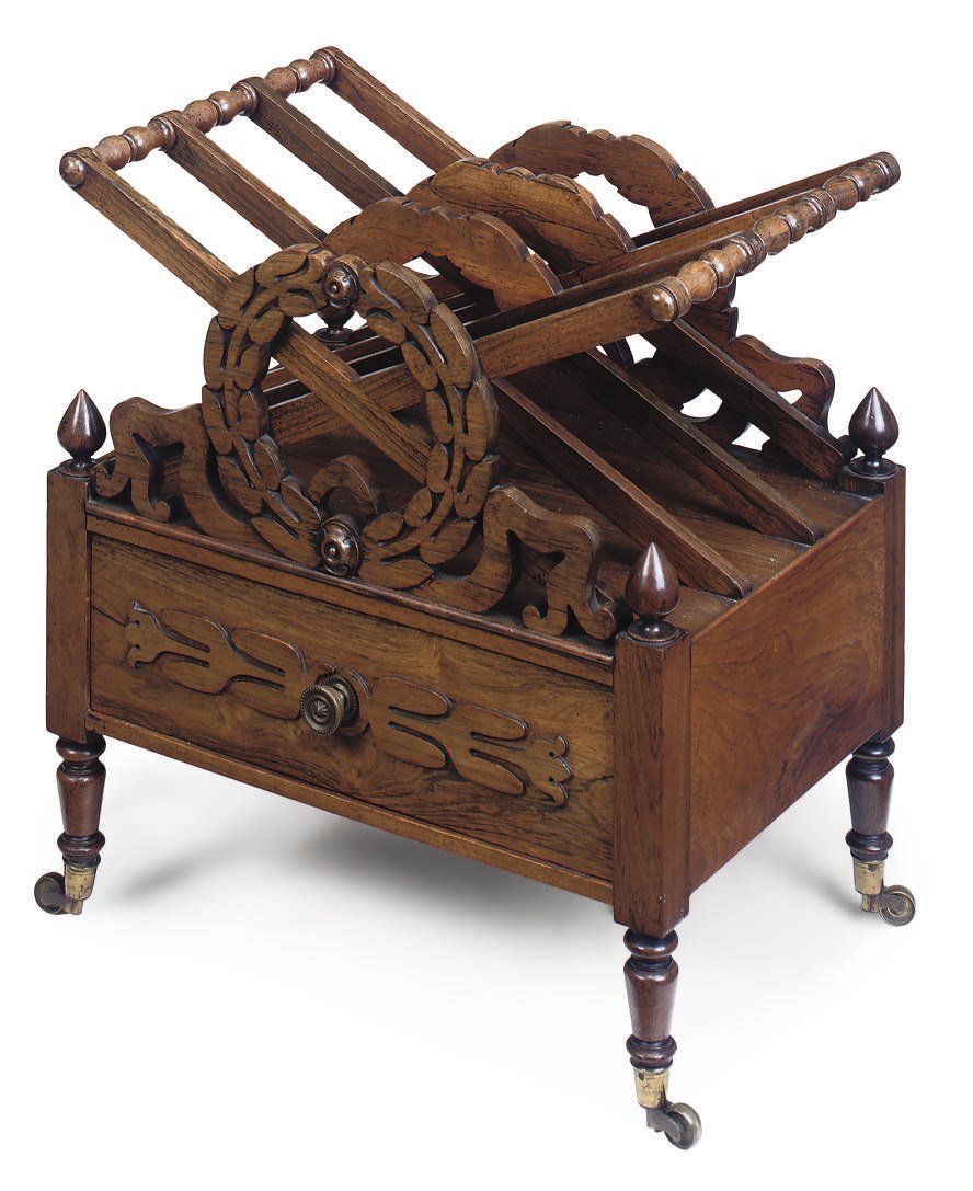 A WILLIAM IV ROSEWOOD CANTERBURY