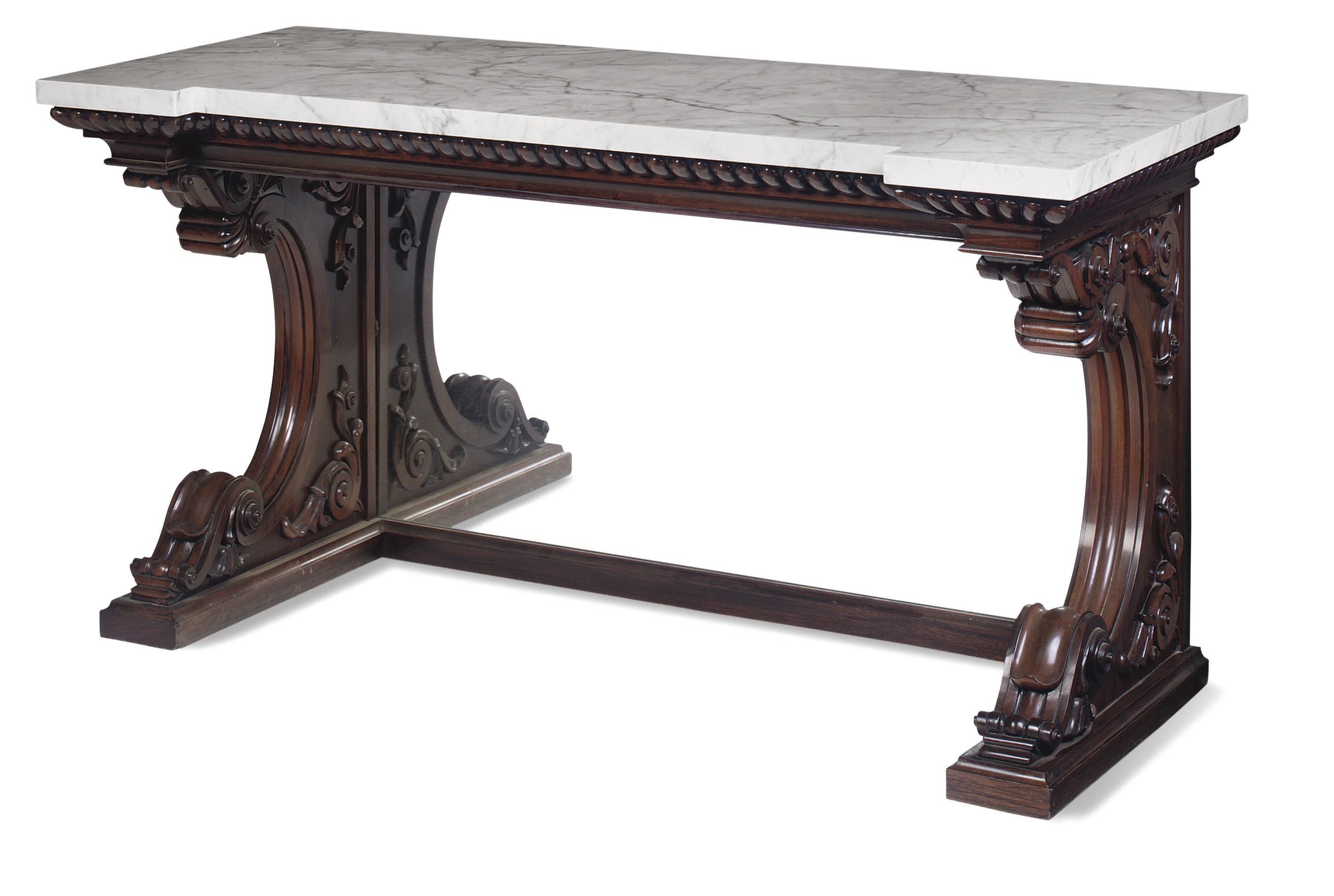 A WILLIAM IV ROSEWOOD PIER TABLE