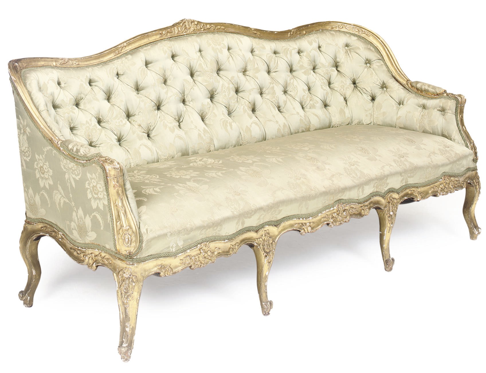 A NORTH EUROPEAN GILTWOOD SETTEE