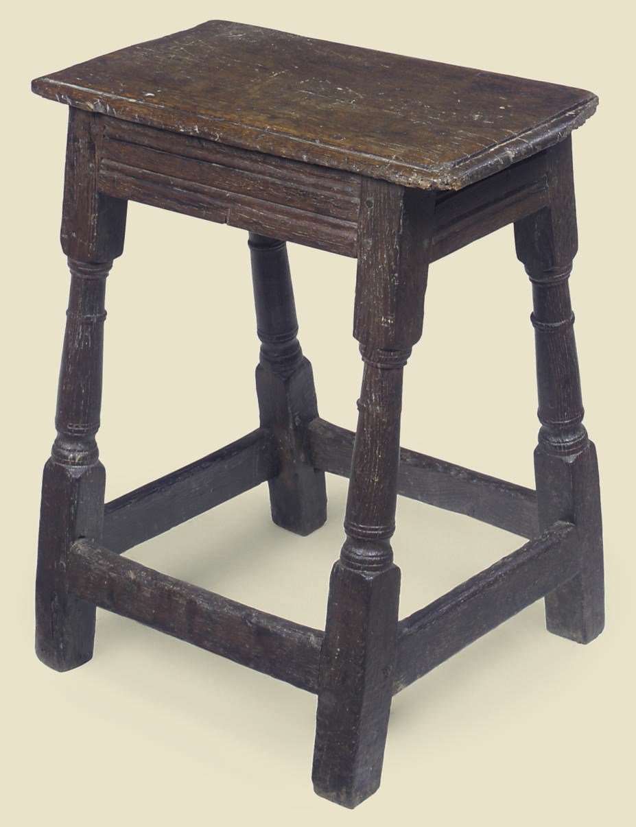 AN ENGLISH OAK JOINED STOOL