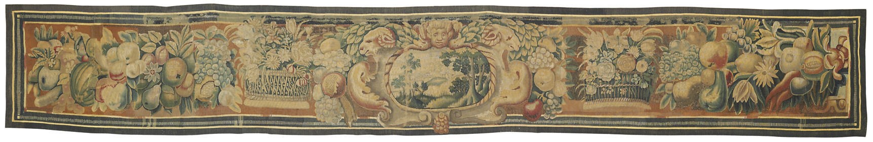 A FINE FLEMISH TAPESTRY BORDER