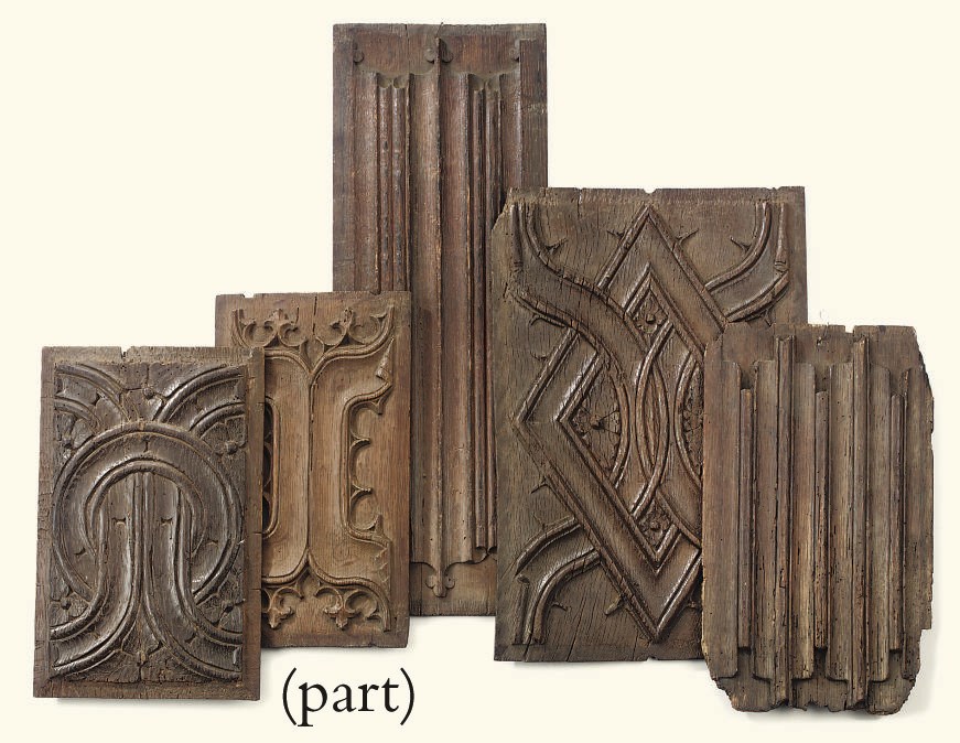 A COLLECTION OF LINENFOLD AND OTHER OAK PANELS
