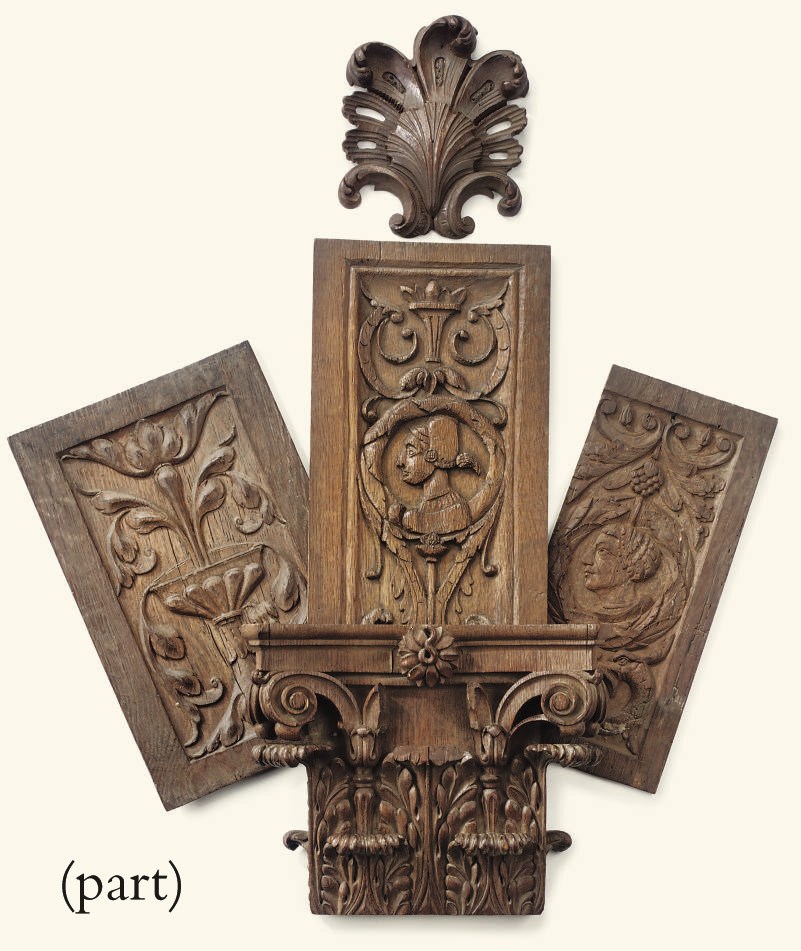 A COLLECTION OF CONTINENTAL OAK PANELS AND ARCHITECTURAL MOULDINGS