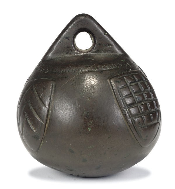 AN ENGLISH MEDIEVAL BRONZE STEELYARD WEIGHT