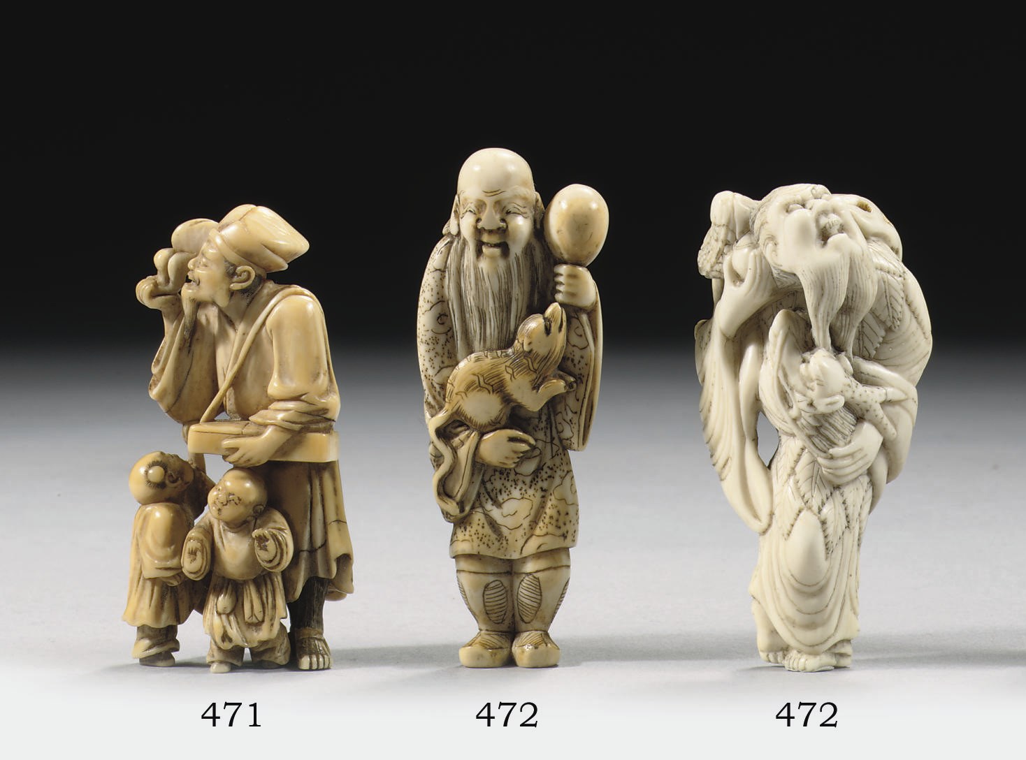 An ivory netsuke