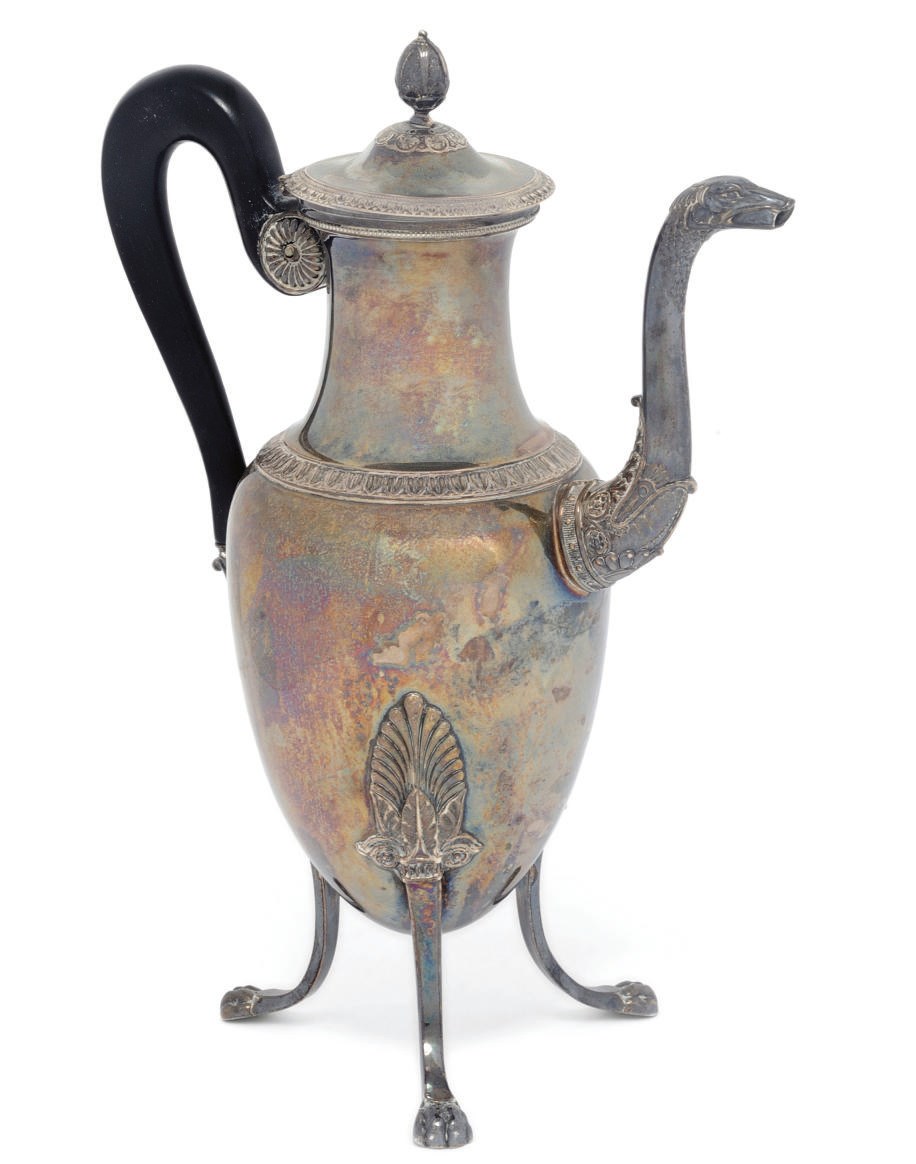 A French silver coffee pot