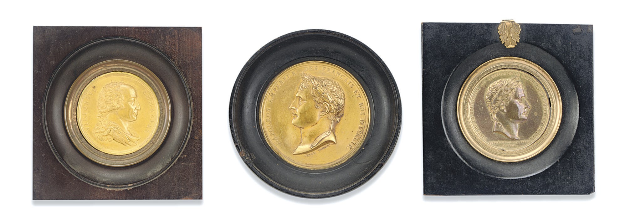 A French gilt copper medallion