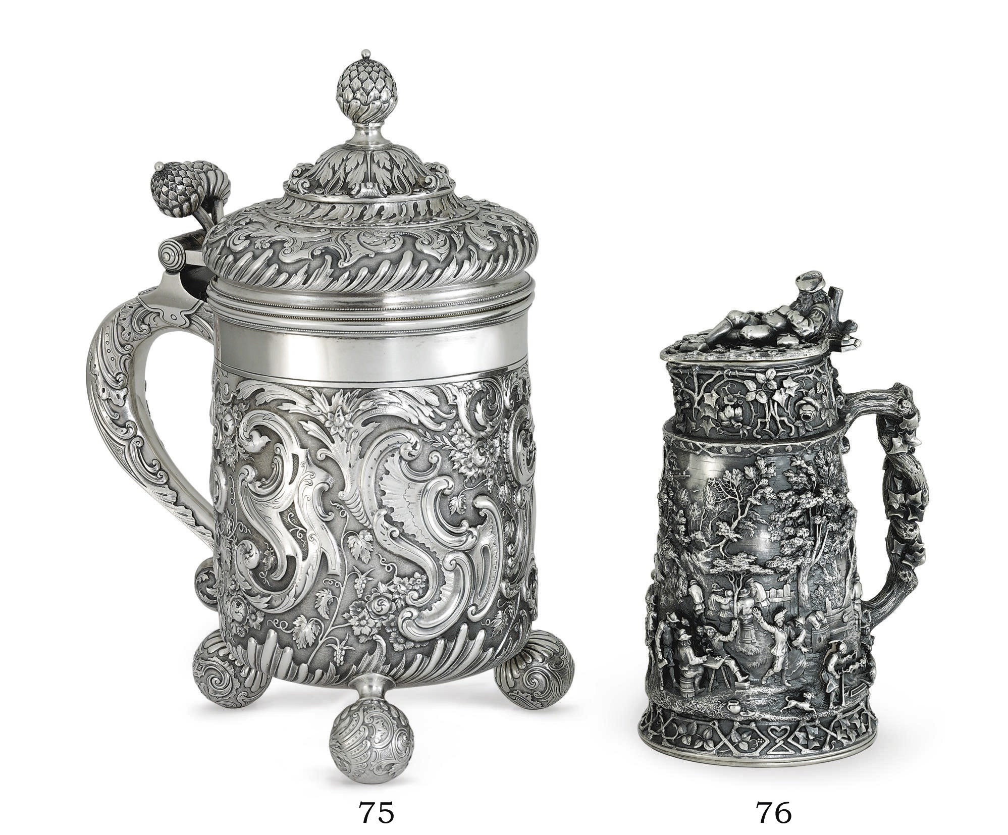 A DANISH SILVER TANKARD