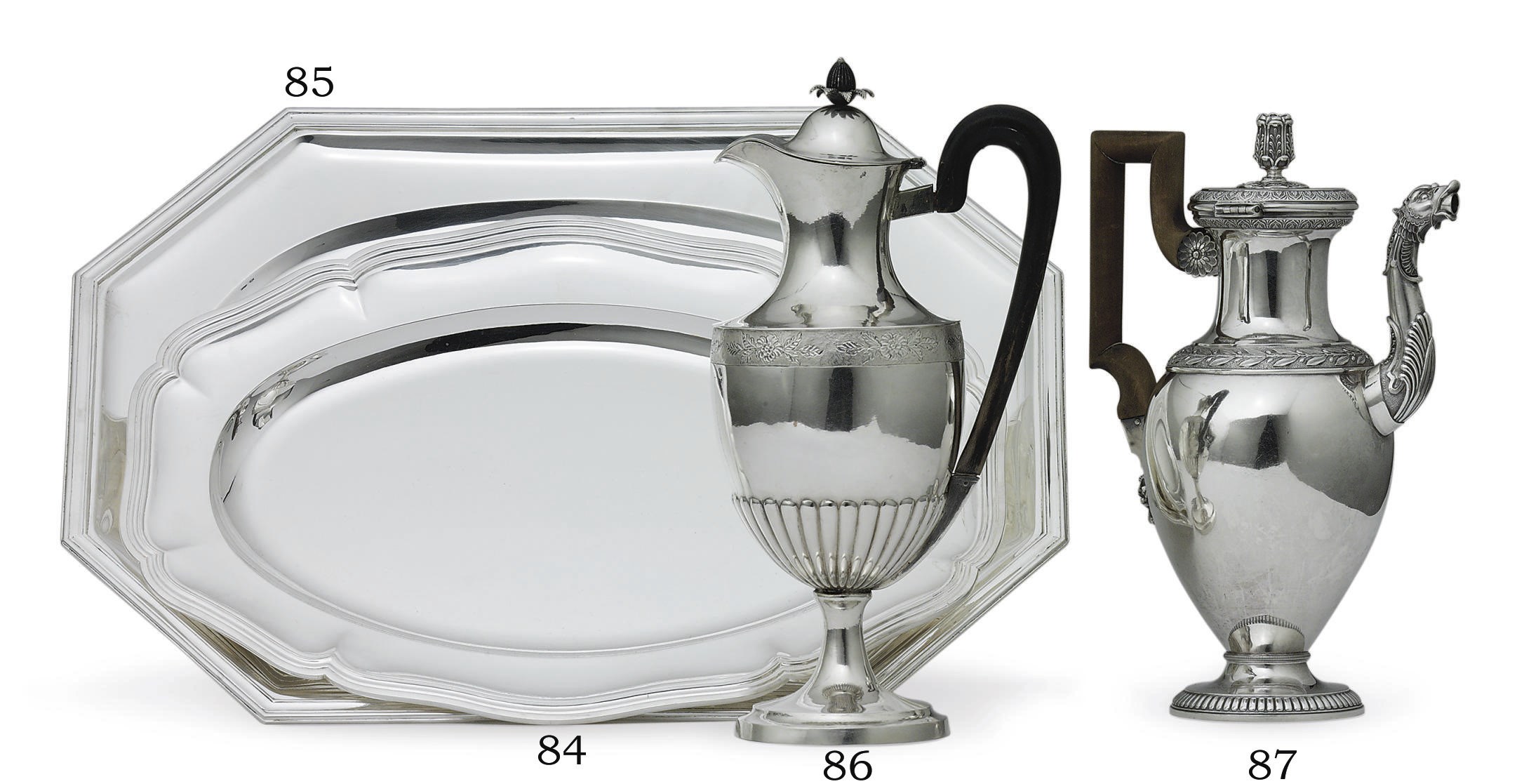 A FRENCH SILVER MEAT DISH