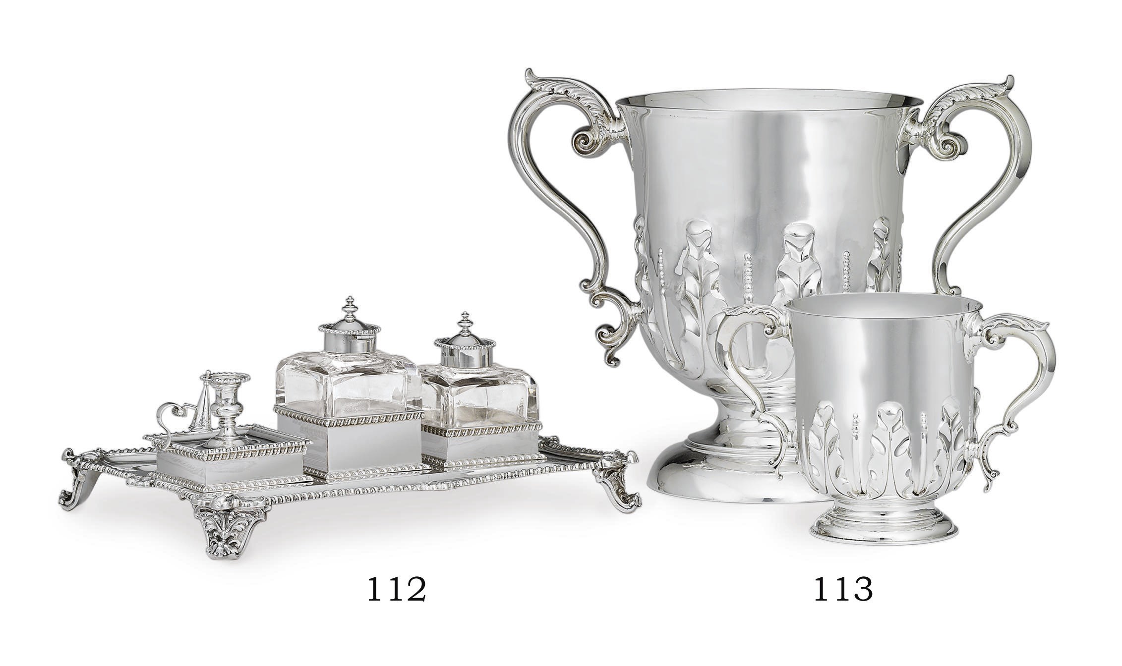 TWO VICTORIAN SILVER TROPHY CUPS