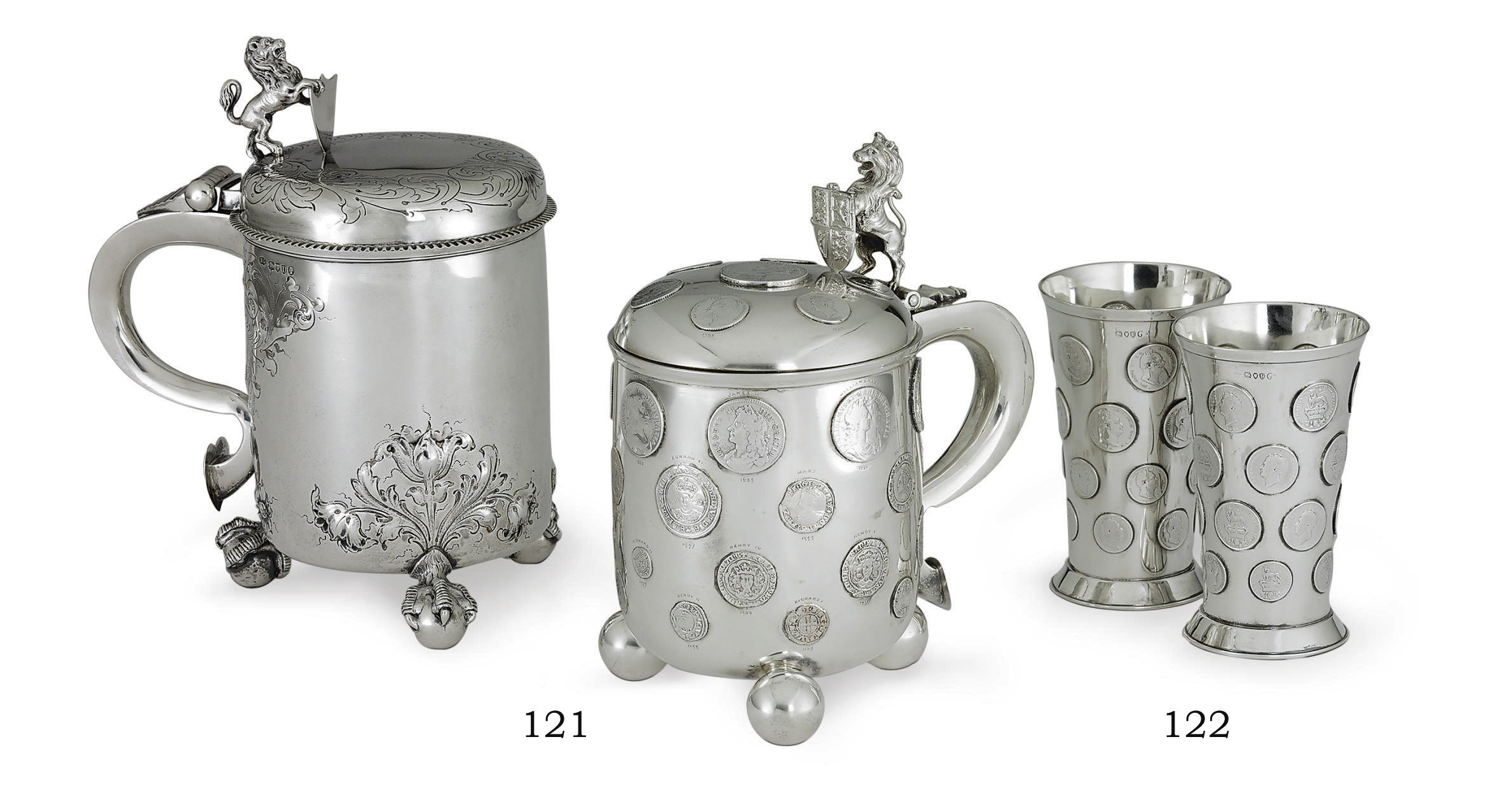 A VICTORIAN SILVER TANKARD