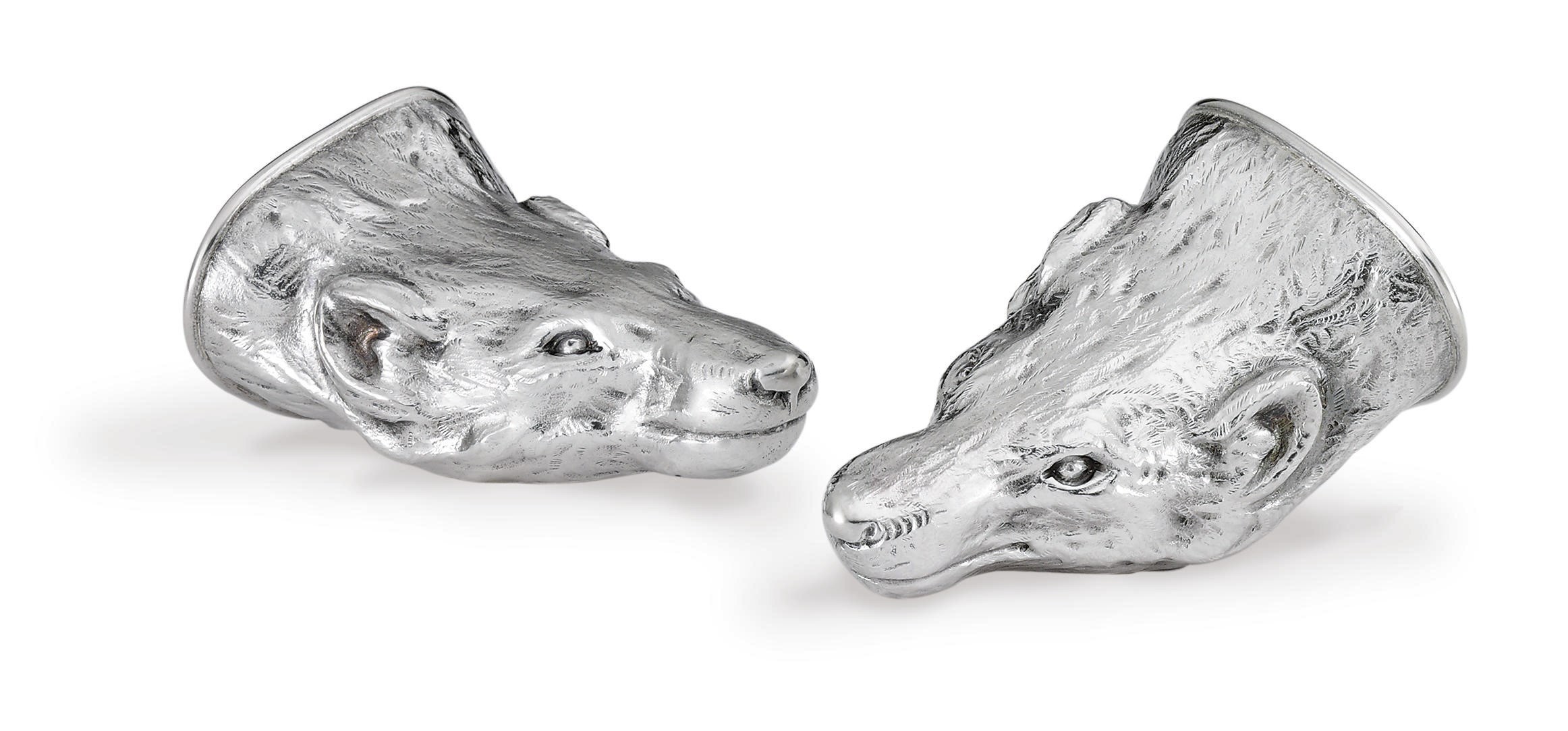 A PAIR OF GEORGE V SCOTTISH SILVER STIRRUP CUPS