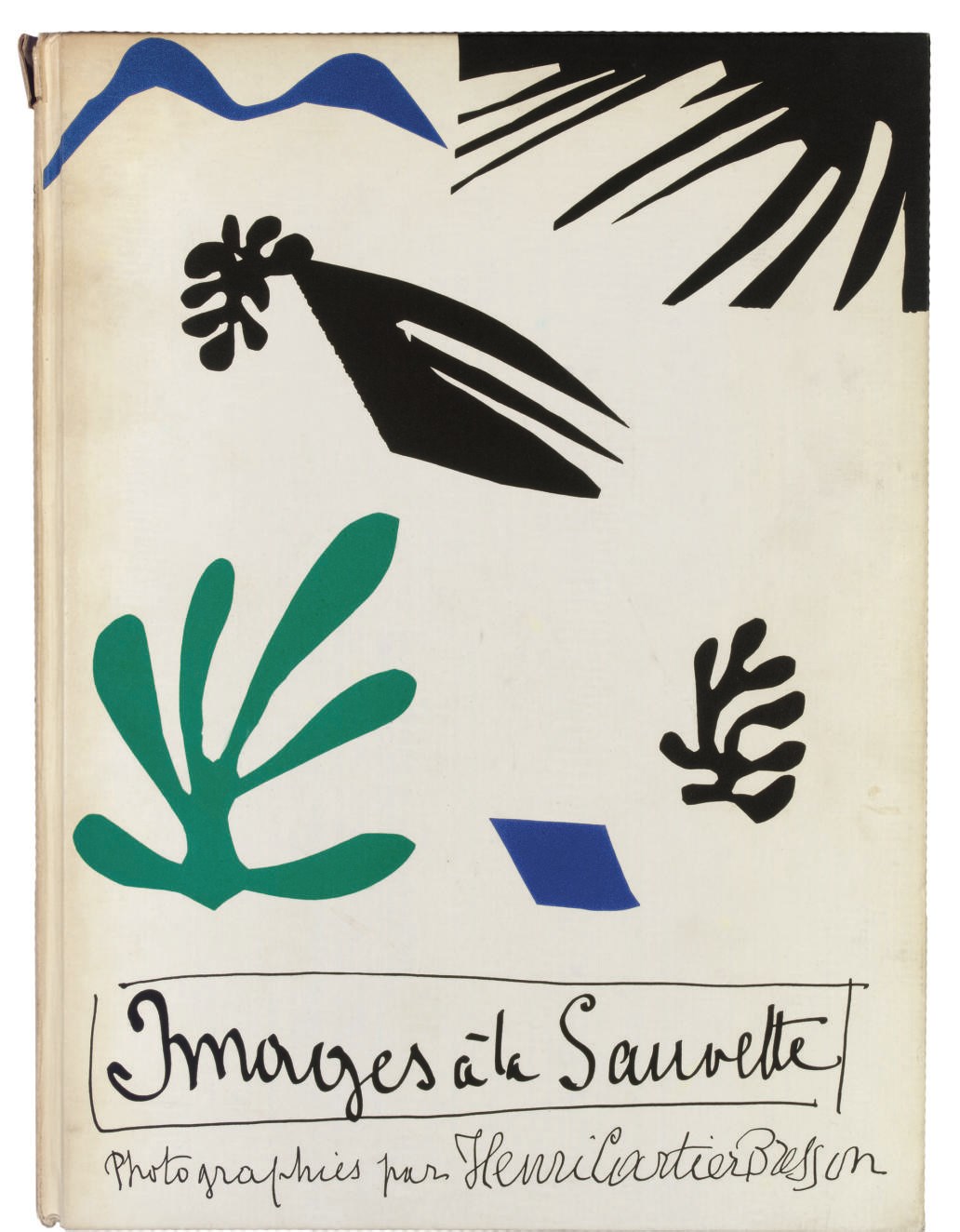 CARTIER-BRESSON, Henri. Images a la Sauvette. Photographies. Paris: Editions Verve, 1952. 4°. Numerous photographic plates and illustrations, some double-page. Original decorated boards (spine a little darkened, tear in head of spine).
