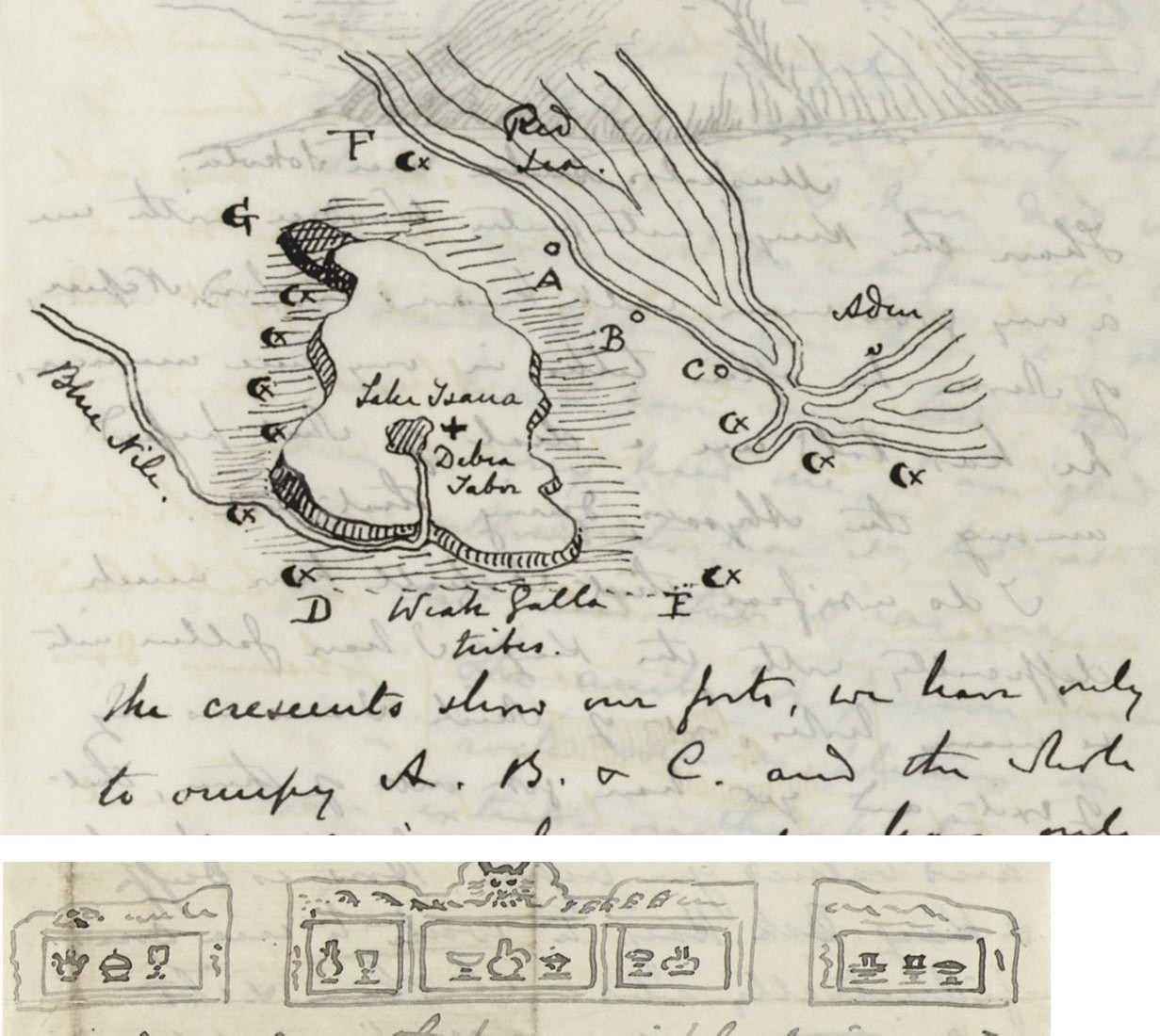 GORDON, Charles George (1833-1885, 'Chinese Gordon'). Series of approximately 98 autograph letters signed (two with signatures removed, five incomplete, lacking opening or concluding leaves) to his friend and fellow officer Charles Harvey (one to his wife), England, China, Galatz, Sudan, Mauritius, Holy Land and other places, 11 June 1859 - 6 October 1883, 11 of the letters illustrated with sketch-maps or diagrams, together approx. 375 pages, mostly 8vo, many letters docketed over text by recipient (some tearing or splitting at folds, especially of later letters, letter of 23 April 1873 torn through and roughly repaired with tape, letters of 1 July and 12 August 1875 much worn at folds, letters of 14 October 1876 and 26 December 1882 with an upper corner torn off but present), together with a transcript of a letter of 26 March 1877, a letter of Gordon's brother M.A. Gordon to 'Mr Harvey', 29 December 1890, urging him to censor the correspondence ('I should be so glad if you felt inclined to scratch out the names of the officers my brother wrote about in his letters' -- a suggestion which was not complied with) and two other letters.

GORDON IN CHINA, EGYPT, PALESTINE AND THE SUDAN

The correspondence covers virtually the whole of Gordon's active career, beginning when he was adjutant of the Chatham depot of the Royal Engineers and ending with him in the Holy Land, having passed through the looting of the Summer Palace in Peking (1862), the great exploits against the Taiping rebellion in the following years and the heady days as governor general of first Equatoria and later the whole of Sudan (1873-1879). Only his Crimean service and the last act in Khartoum are outside the range of the correspondence. The recipient, Charles Harvey, was a fellow officer in the Royal Engineers, and the letters contain frequent affectionate enquiries after not only Harvey and his family, but also after a large circle of other brother officers.

The looting of the Summer Palace:
Gordon's letters on his way out to China show an alert, though critical, interest in his surroundings, noting at Hong Kong 'The Chinese here do not care a fig for the defeat. What an absurd mode of speaking English they have got into in this colony!', and later 'The banks of the Pei Pao are exactly like the Thames at Barking'. Arriving in Peking on 25 October 1860, he complains 'You will see that the War is over, and such a rotten war as it has been', but reports with satisfaction 'I have got such a piece of plunder which I think will be for the mess. It is part of a throne out of the Summer Palace. It is of iron wood & some red wood beautifully carved. There was a splendid screen behind which I took for Mitchell the General & I kept the throne', providing illustrations of the screen and throne. On 13 November he refers to the dispatch of the throne, 'The other fellows (RE) want to present it as a joint gift. As I had the bother of getting it and carting it off ... I am not anxious for it ... It is valuable I think from the place it came from & the beauty of the carving. I hope you will not think me selfish about it, but I am rather sore at some of the other fellows taking such very good care not to present any of their own plunder & yet so willing to join in presenting mine'.

Tsientsin and the Taiping rebellion:
'Tsientsin is a miserable place': Gordon's letters focus initially on his hard work and the difficulties he faces, not least with his men -- 'Grumbling, dirty, idle, helpless to a degree and without the smallest spark of Esprit de corps, what a brute the ordinary British Linesman is' -- but refers to the detailed reconnaisance of the district ('I have got such a plan of Tientsin nearly completed, it would astonish it') which was to play such an important role in his successful defeat of the Taiping forces in 1863-64. That hectically busy period is referred to in satisfied retrospect in a letter of 13 March 1864: 'My troubles are now over ... The Rebels hold now only Waichow ... My endeavour now is to instruct Chinese officers in Artillery & Infantry drill'; although he expresses some regrets at British policy in China, 'We have done the Chinese a large amount of harm and are now only beginning to treat them well & fairly', he has no regrets as to his own role, 'I have no hesitation in having been an assistant in putting [the rebels] down for they were utter locusts. I went to Nankin after its capture, and went over the city. The Imperialists blew up the wall which is 40 ft high with 60000 lbs of powder ... My old foe Chung Wang was made prisoner, but I did not like to see him for he was a brave & daring man ... the Tien Wang committed suicide by eating gold leaf when I was at Nankin in June ... The Chinese make very formidable field works ... but an attack in flank generally upsets their equanimity & they bolt'.

Gravesend and the Danubian Commission:
Gordon's frustration at home life is often evident in the letters after his return from China in early 1865, particularly at the mundane requirements of his command in Gravesend, from 1865 to 1871 -- '[I] most heartily wish I was in the Celestial Empire again. I will never come back to this land again if can get abroad'; the letters also reflect his growing religious pre-occupations at this period. A group of six letters written from Galatz (present-day Romania) during Gordon's service in the Danubian Commission, giving detailed descriptions of his work there, suggest that his mood was scarcely improved by his changed circumstances -- he now counsels Harvey not to consider overseas service, 'I hope you won't think of it, "abroad" is very dreary'.

The Sudan:
It is with evident relief that at the end of 1873 he announces his acceptance of an appointment in the Egyptian service as governor general of Equatoria -- though evidently to his correspondent's disapproval, 'Sorry you do not like my going to the Pharoahs' -- summarising his mission (with a sketch-map of his proposed territory) as follows: 'the Khedive gives me what troops I want to guard my operations. He wishes me to put steamers of which there are two in sections on the lakes & to trade with the people. He gives me full powers military & civil in the district -- all I want for Barter -- right to issue orders causing (?) monopoly of trade &c'.

The earliest letters from Equatoria give the impression of an uneventful life -- 'it is a humid & unhealthy clime, and beyond now and then a little excitement with the slavers, there is not much going on' (though the letter does go on to recount his capture of a slave trader) -- and depict the locals as 'miserable' and 'listless', 'you see I have no high flown ideas of being able to civilize Central Africa'. Later letters give accounts of his pleasure at finding the Nile navigable much further south than expected, and of his setting up stations along the river (frequently illustrated with sketch maps) as well as progress in mapping and pacifying the country; characteristically he is less pleased at his colleagues, except when they depart on sick leave, 'I never had such a tumble down set of men, they are all now gone, & I am very glad of it', later noting with satisfaction 'I am now the only European in the Province'. Although Gordon professes to find travelling 'terribly dull' and at one stage comments 'I hope Stanley, having completed Victoria Lake, will do Albert Lake and save me the trouble for I hate the worry of exploration of any sort', the letters include a number of vivid descriptions of his situation, not least a letter of 5 October 1879 on his way to visit King Johannes in Abyssinia, which is enlivened with a neat sketch and description of a characteristic 'amba' or hill-top fortress, and a similar sketch of the 'odd' topography of Abyssinia itself, illustrating a proposed strategy of trapping Johannes in his uplands if necessary.	 (98)