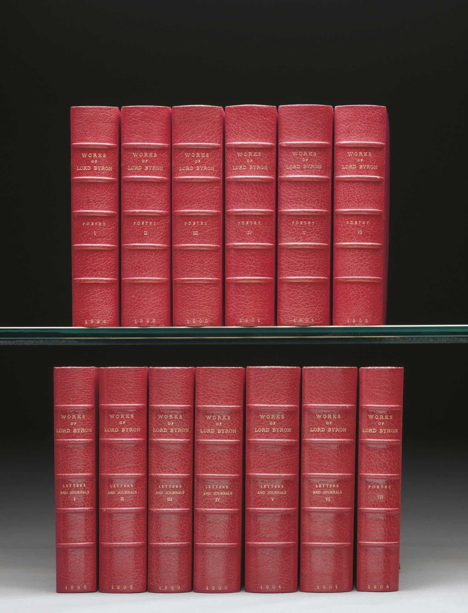 BYRON, George Gordon Noel, Lord (1788-1824). Works. London: John Murray; New York: Charles Scribner's, 1898-1903.