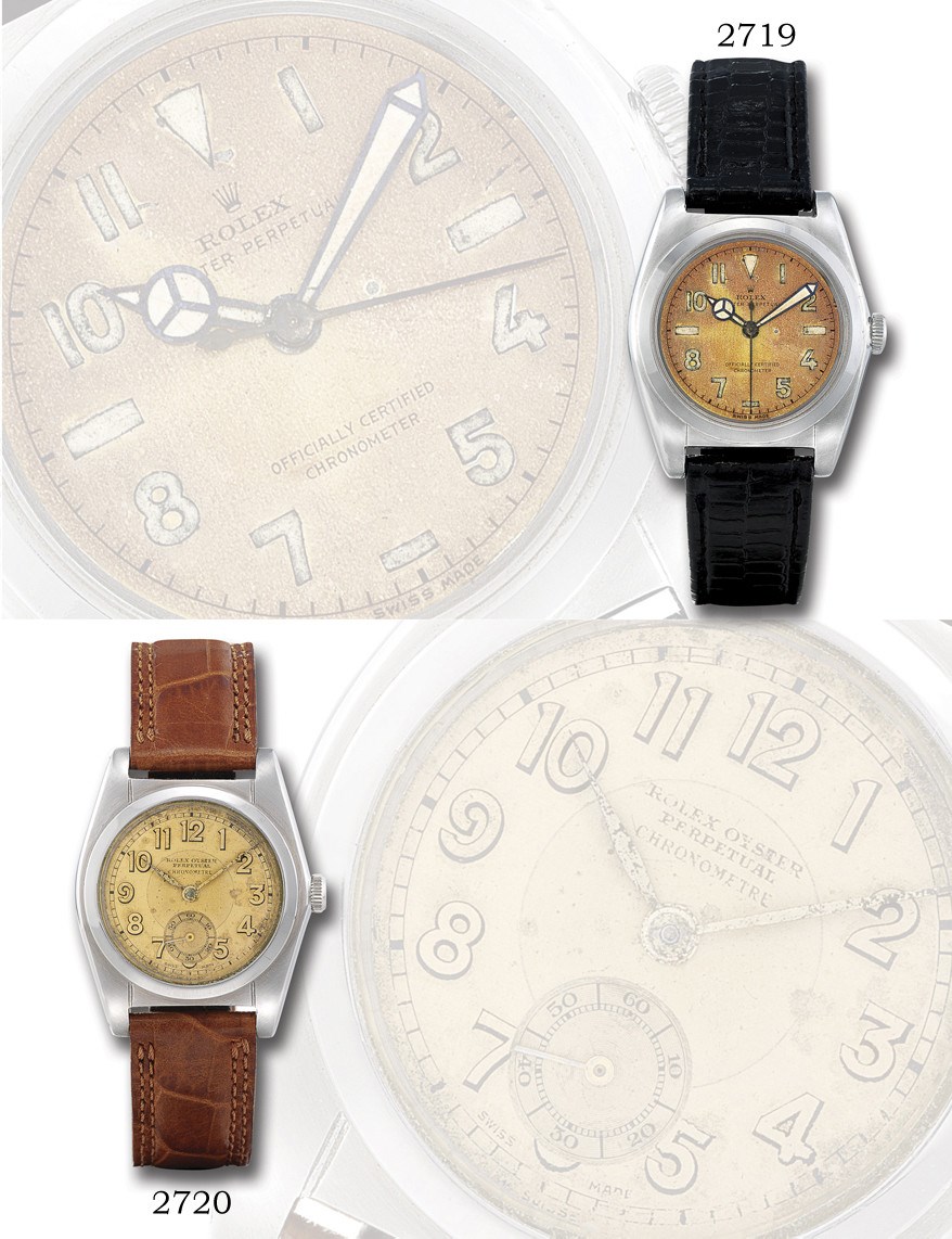 ROLEX, "OYSTER PERPETUAL" BUBBLE BACK REF. 2764

STAINLESS STEEL SELF-WINDING WRISTWATCH WITH SWEEP SECONDS