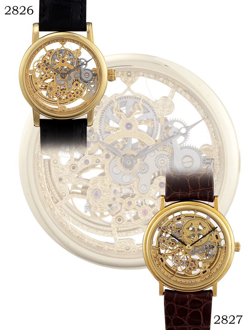 VACHERON CONSTANTIN, SQUELETTE

VERY FINE, ULTRA-THIN, 18K GOLD SELF-WINDING SKELETONISED WRISTWATCH