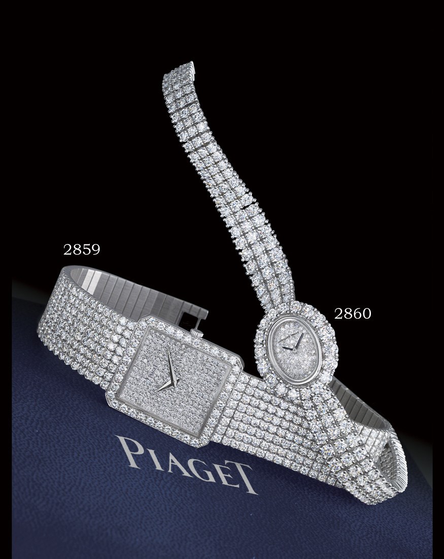 PIAGET

18K WHITE GOLD AND FULL DIAMOND-SET MANUAL-WINDING RECTANGULAR BRACELET WATCH