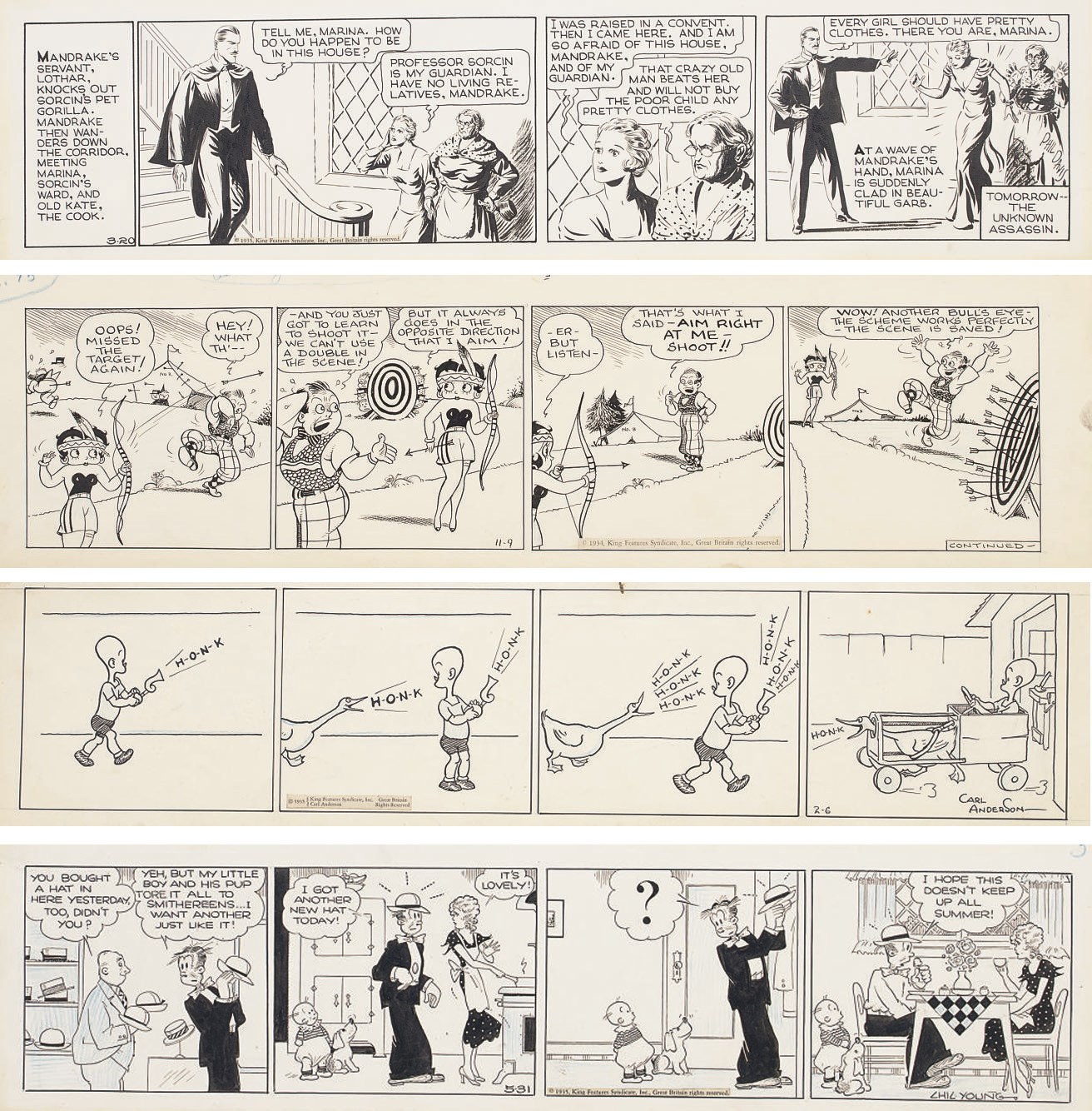 Daily Comic Strips, c. 1930s