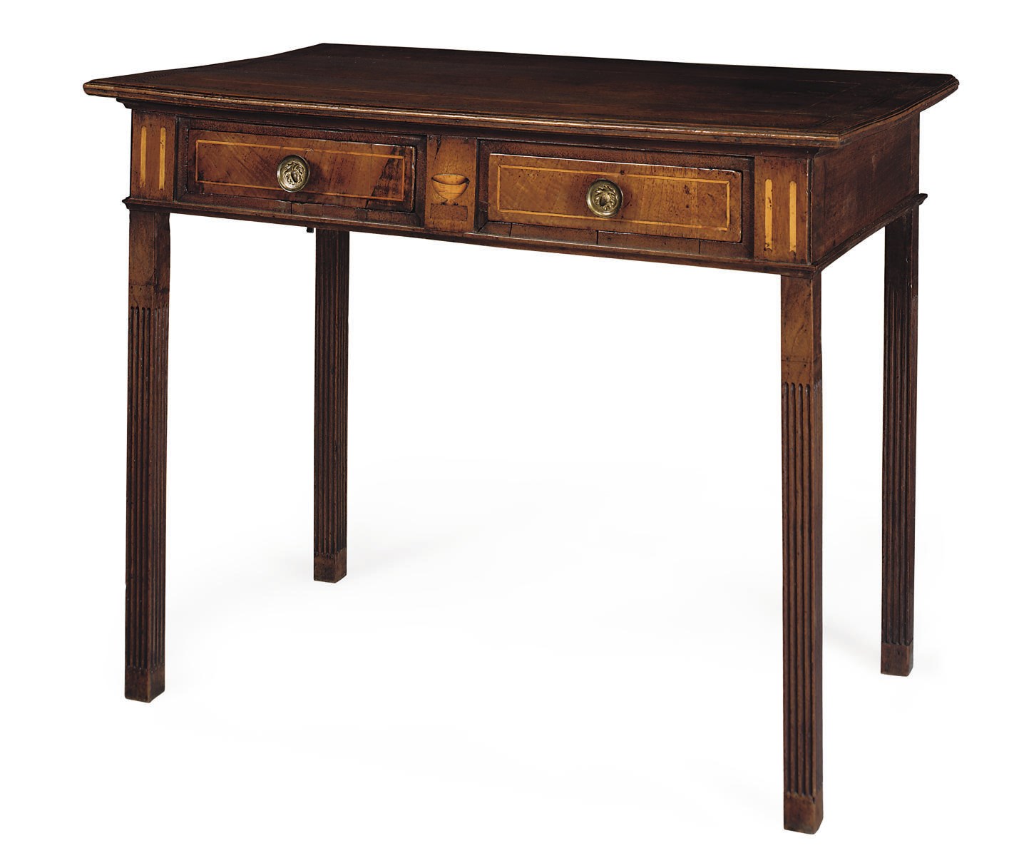 A SOUTH GERMAN  NORTH ITALIAN INLAID WALNUT SIDE TABLE