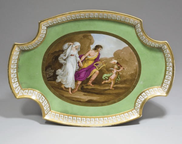PLATEAU EN PORCELAINE DU XIXEME SIECLE