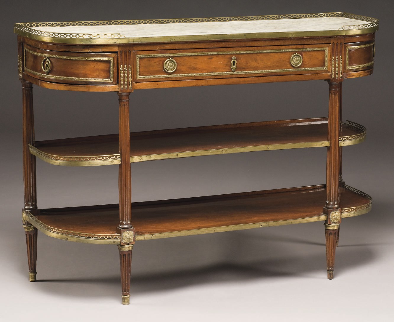 CONSOLE DESSERTE D'EPOQUE LOUIS XVI