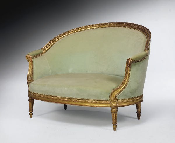 CANAPE CORBEILLE DE STYLE LOUIS XVI