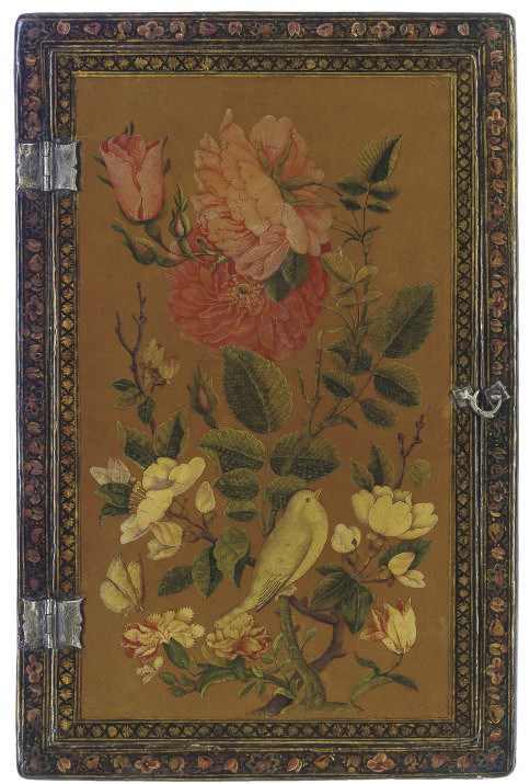 TWO QAJAR LACQUER MIRROR CASES, IRAN, 19TH CENTURY