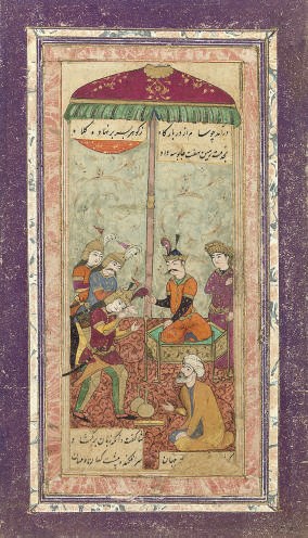 A GROUP OF FIVE MINIATURES, IRAN, 17TH AND 19TH CENTURY