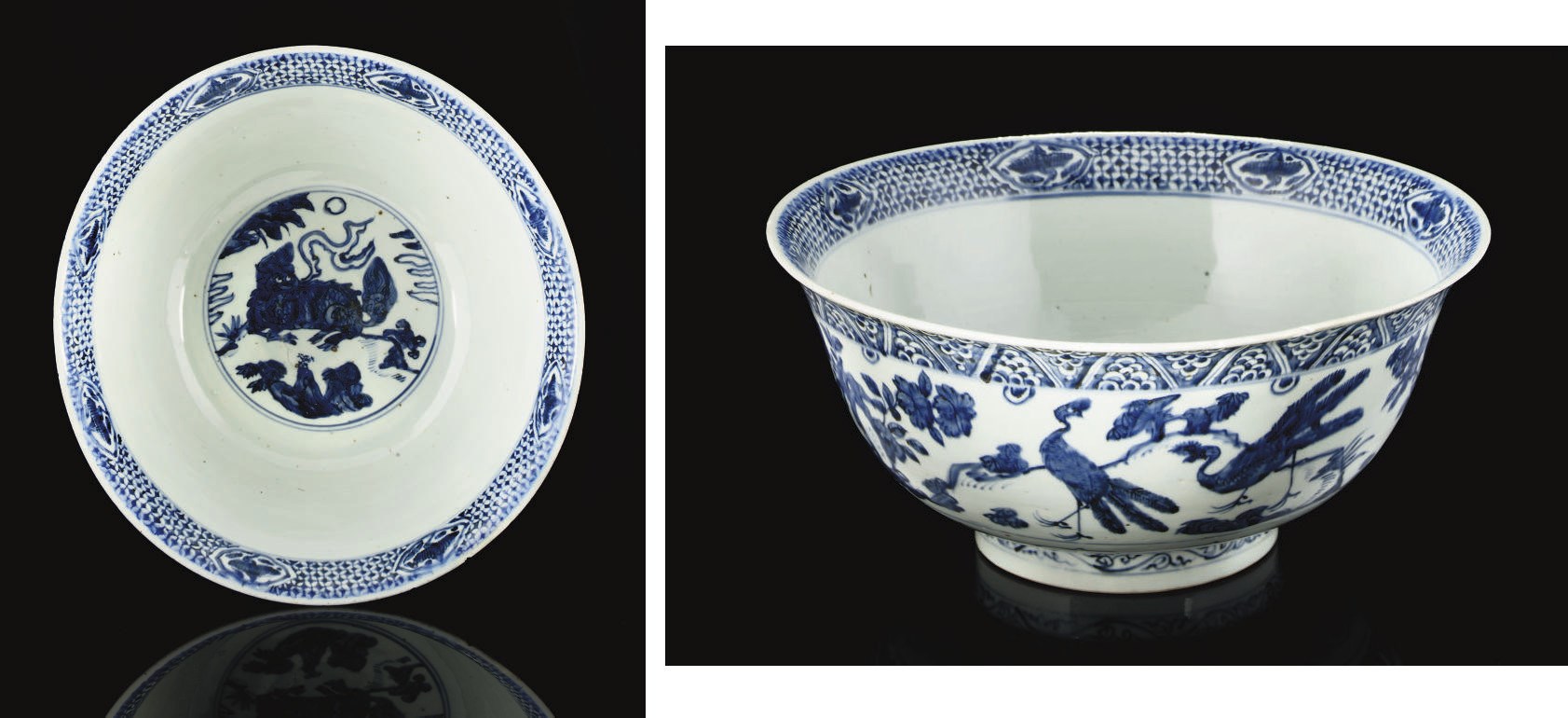 A LATE MING LARGE BLUE AND WHITE BOWL MADE FOR THE ISLAMIC MARKET, 16TH CENTURY