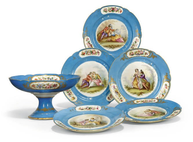 A SEVRES-STYLE PART DINNER SERVICE