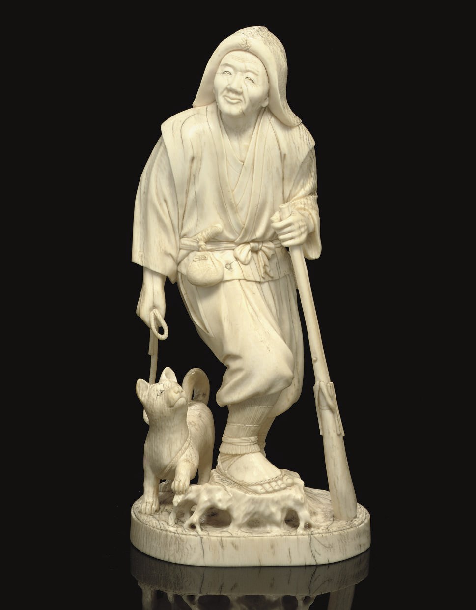 An Ivory Okimono, Signed Tsunetoshi, Meiji Period (1868-1912)