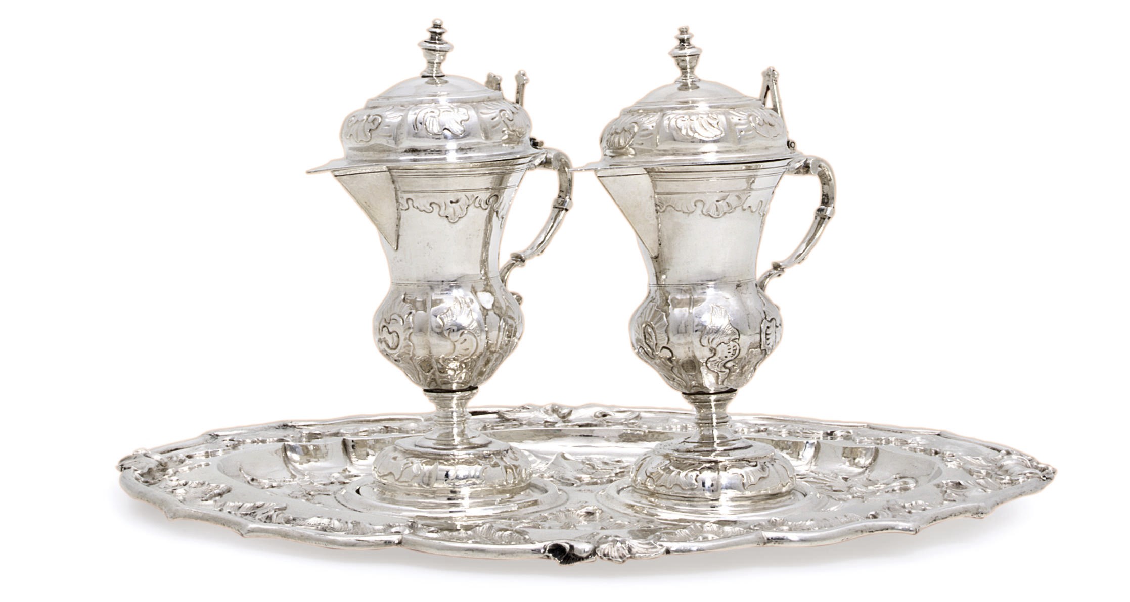 A GERMAN SILVER ALTAR-CRUET