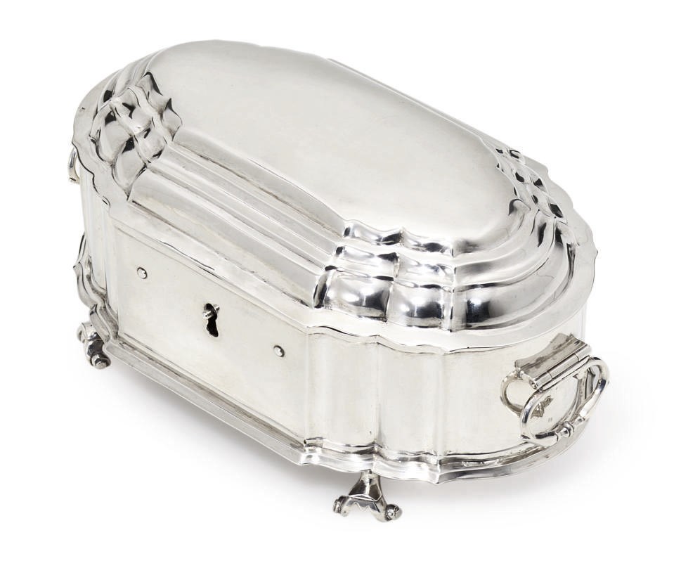 A GERMAN SILVER SUGAR-BOX