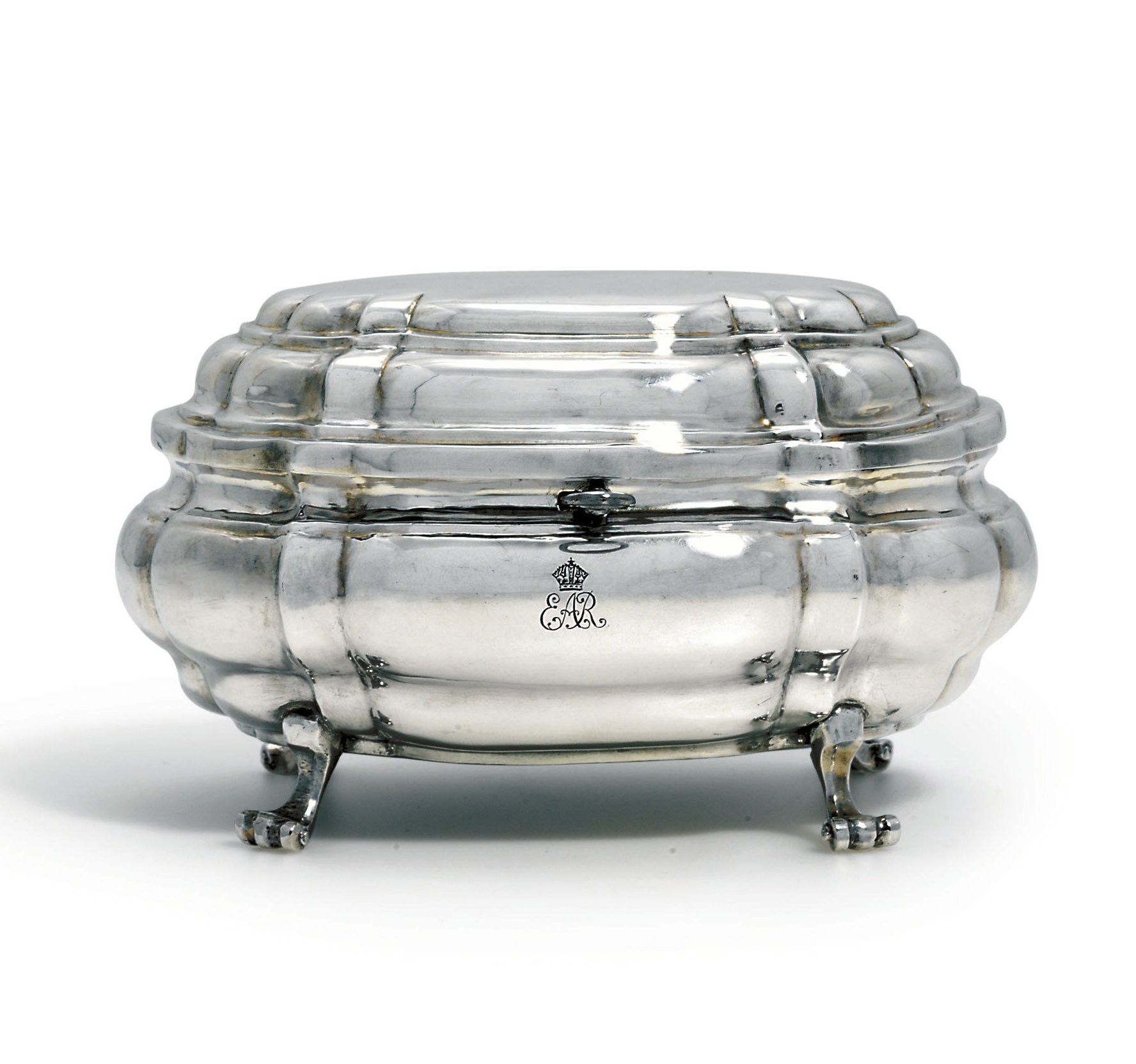 A GERMAN SILVER SUGAR-BOX