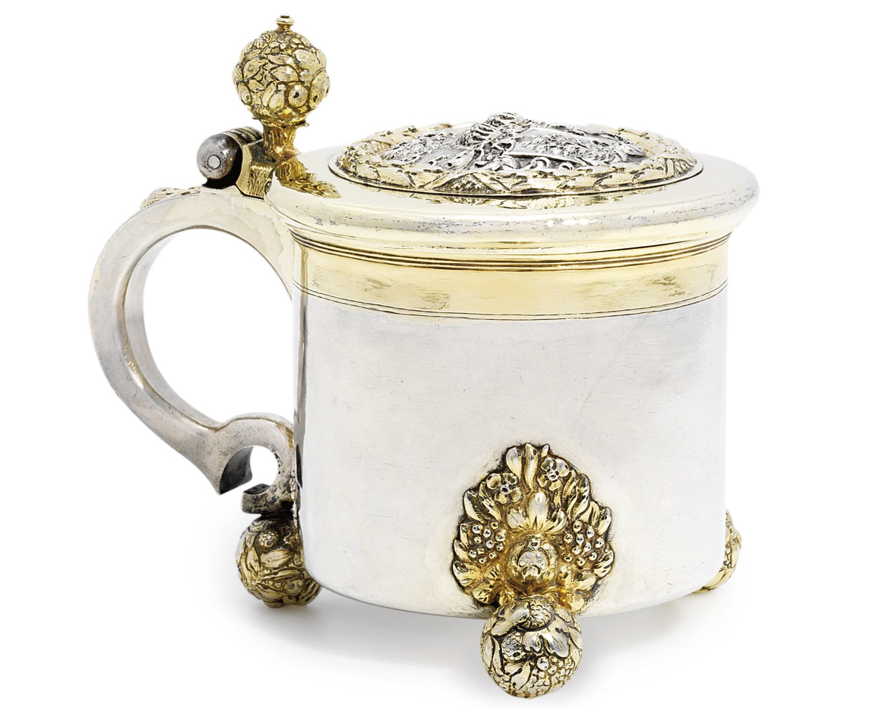 A BALTIC PARCEL-GILT SILVER TANKARD