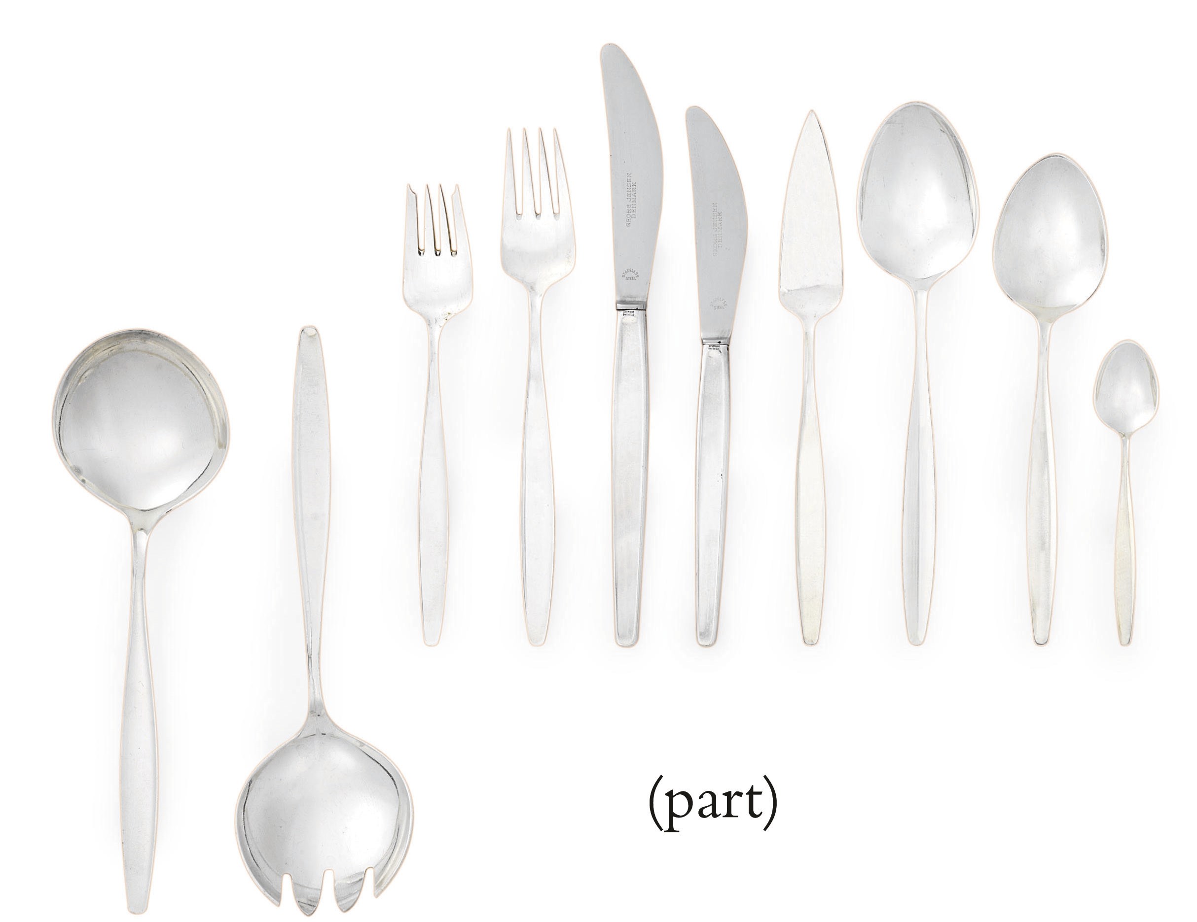 A DANISH SILVER TABLE-SERVICE