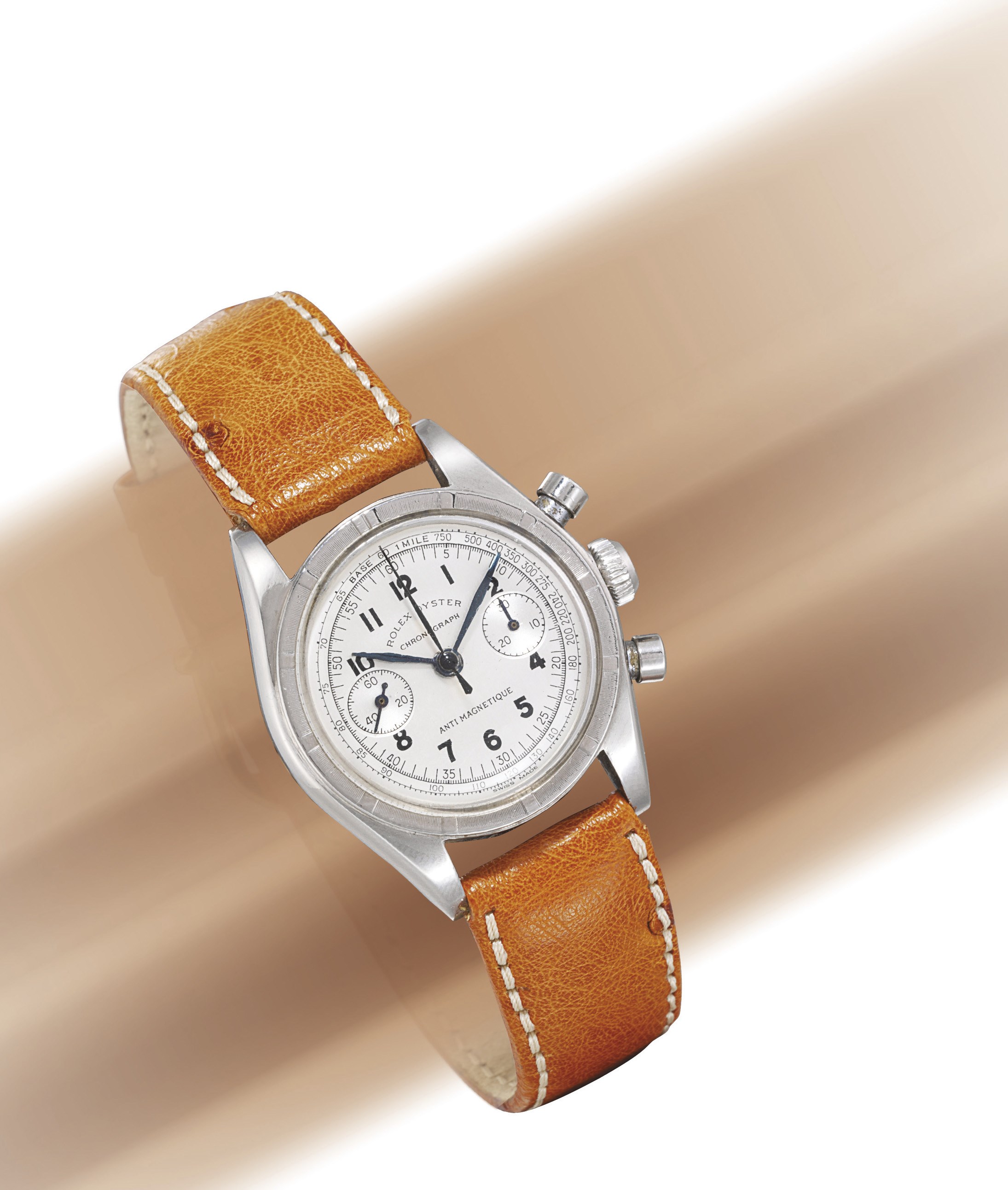 ROLEX, "CHRONOGRAPH ANTI MAGNETIQUE" REF. 3481

STAINLESS STEEL MANUAL-WINDING ANTIMAGNETIC CHRONOGRAPH WRISTWATCH