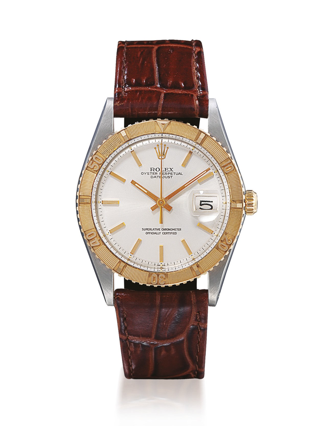ROLEX, "DATEJUST" REF. 1625 THUNDERBIRD

STAINLESS STEEL AND PINK GOLD AUTOMATIC WRISTWATCH WITH DATE DISPLAY